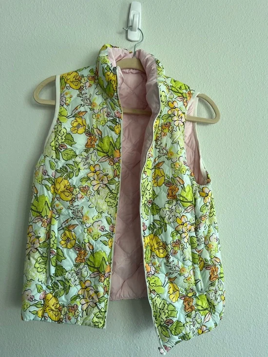 NWT Tory Burch x Masters Down Reversible Pink Floral Vest size S - Picture 7 of 7